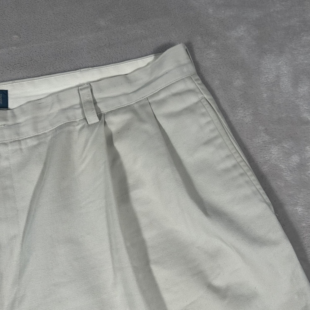 VTG 90s Polo Ralph Lauren Hammond Pant Men 42x30 Khaki Classic Chino Pleated - Picture 3 of 16